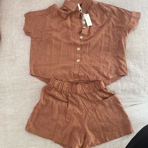 Rylee and cru Kelli Set in rust. NWT